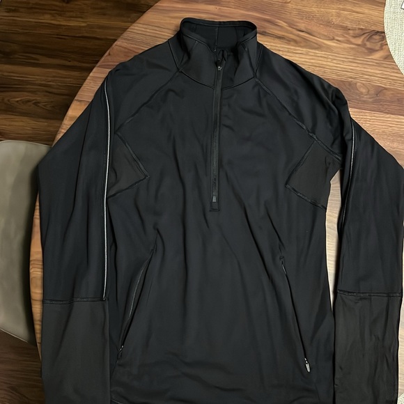 Athleta Eclipse Half Zip Pullover Black Size Medium - Picture 1 of 4